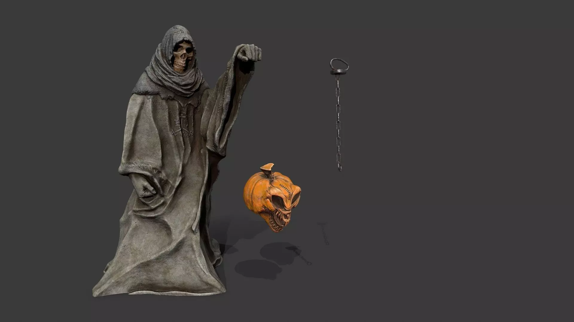 Halloween Set Low-poly 3D model_14