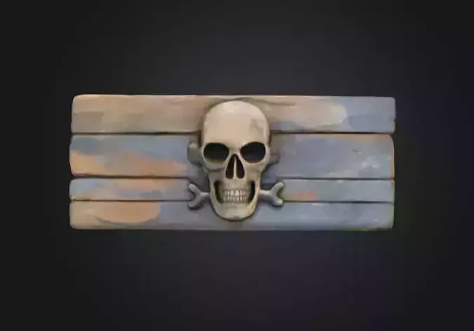 Skull of the Forsaken Low-poly 3D model