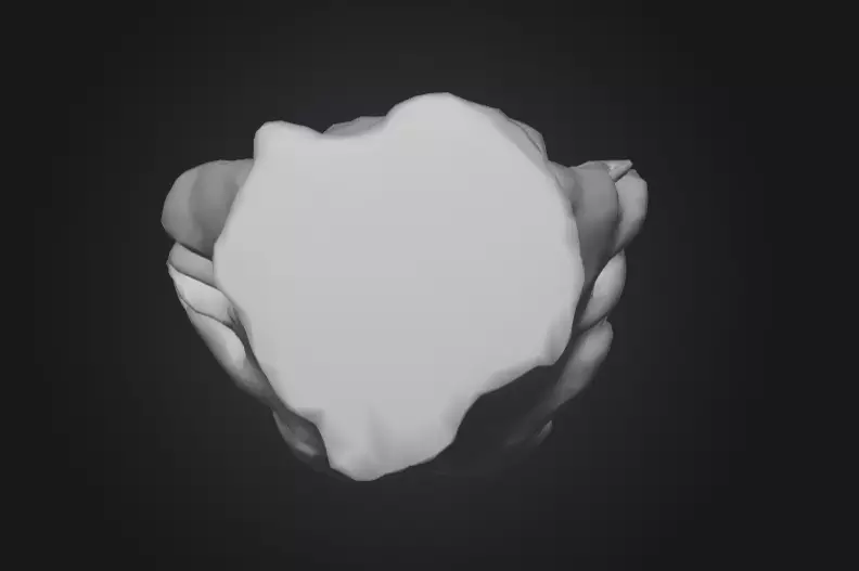 Rustic Tree Chair Low-poly 3D model_20