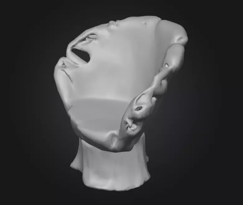 Rustic Tree Chair Low-poly 3D model_18