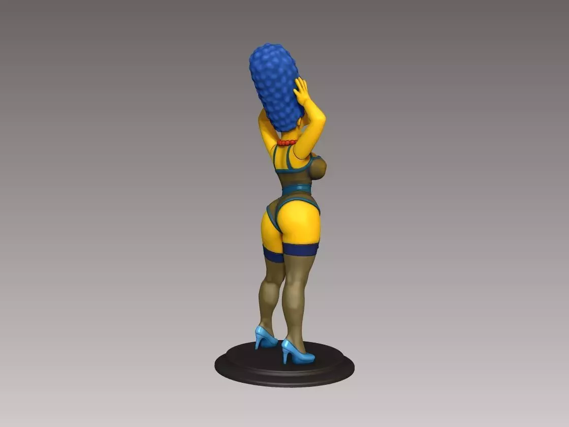 3d printable Marge Simpsons Figurine 3D print model_6