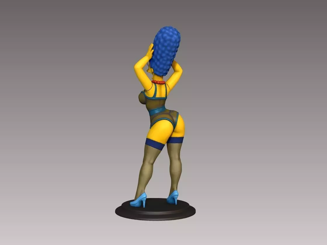 3d printable Marge Simpsons Figurine 3D print model_5