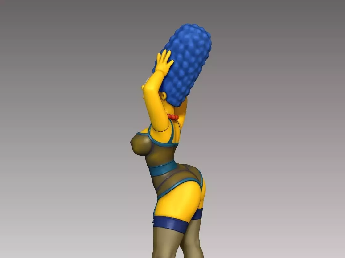 3d printable Marge Simpsons Figurine 3D print model_7