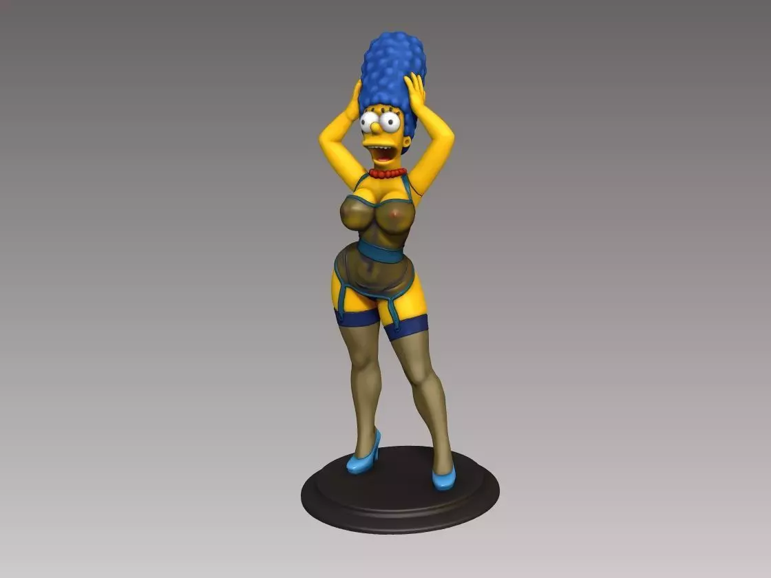 3d printable Marge Simpsons Figurine 3D print model_4