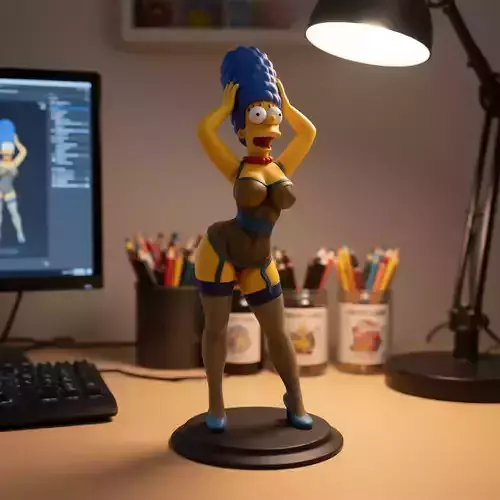 3d printable Marge Simpsons Figurine
