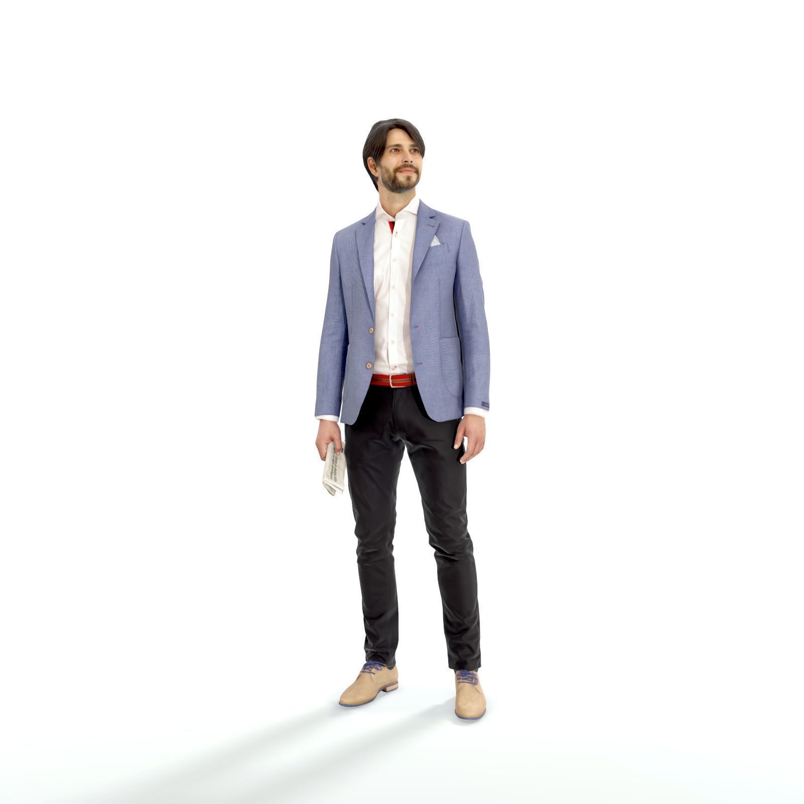 Standing Business Man - CMan0323-HD2O01P01S Low-poly 3D model_7