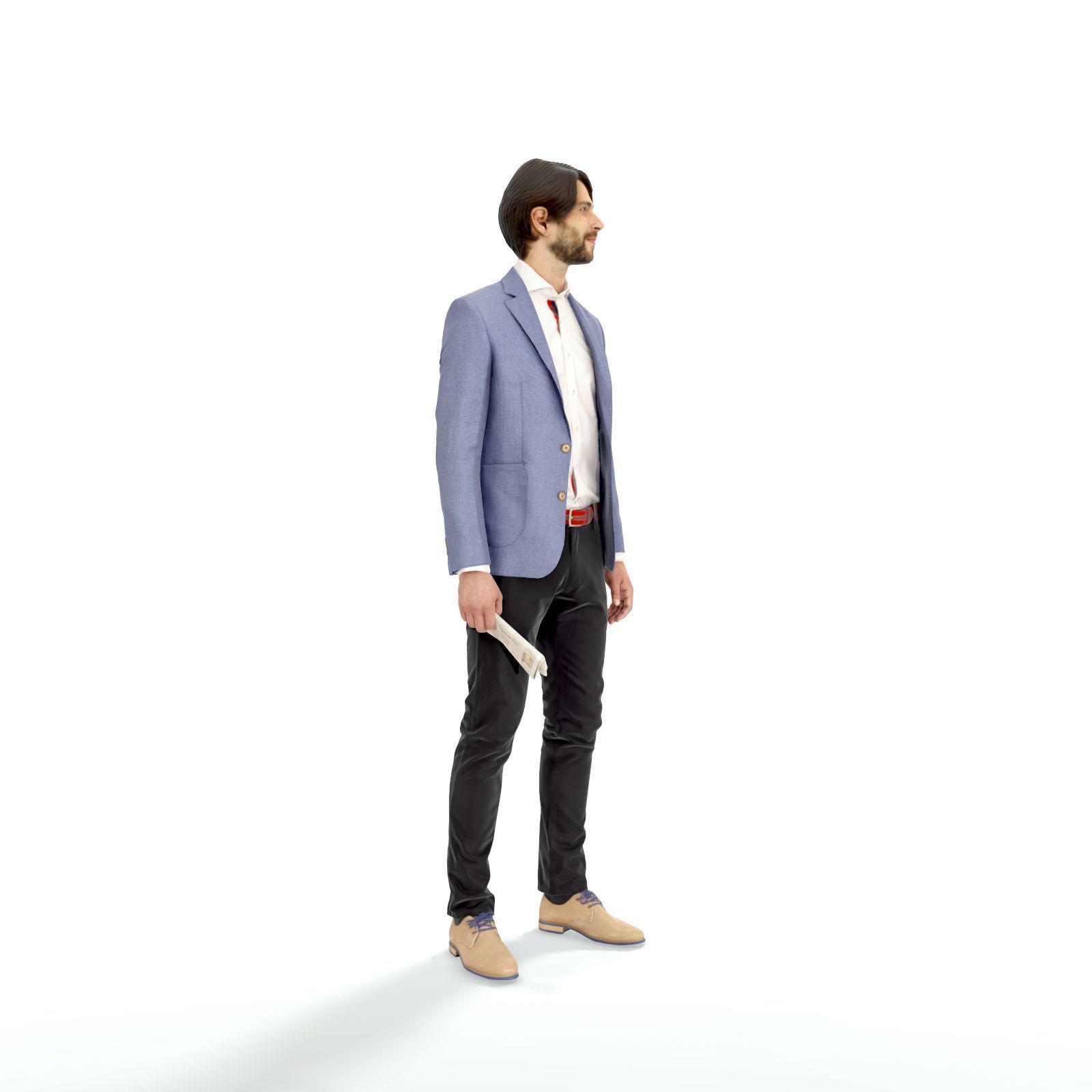 Standing Business Man - CMan0323-HD2O01P01S Low-poly 3D model_1