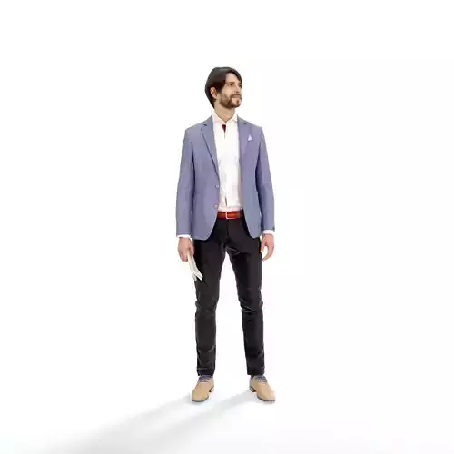 Standing Business Man - CMan0323-HD2O01P01S Low-poly 3D model