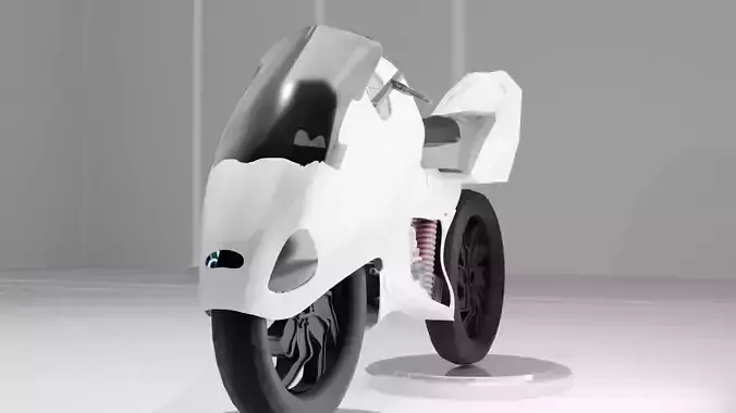 Futuristic Racing Motorcycle