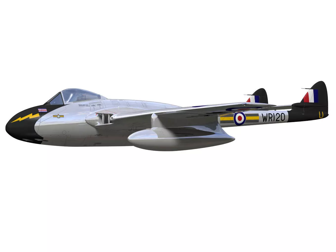 de Havilland DH100 Vampire FB Mk5 3D model_2