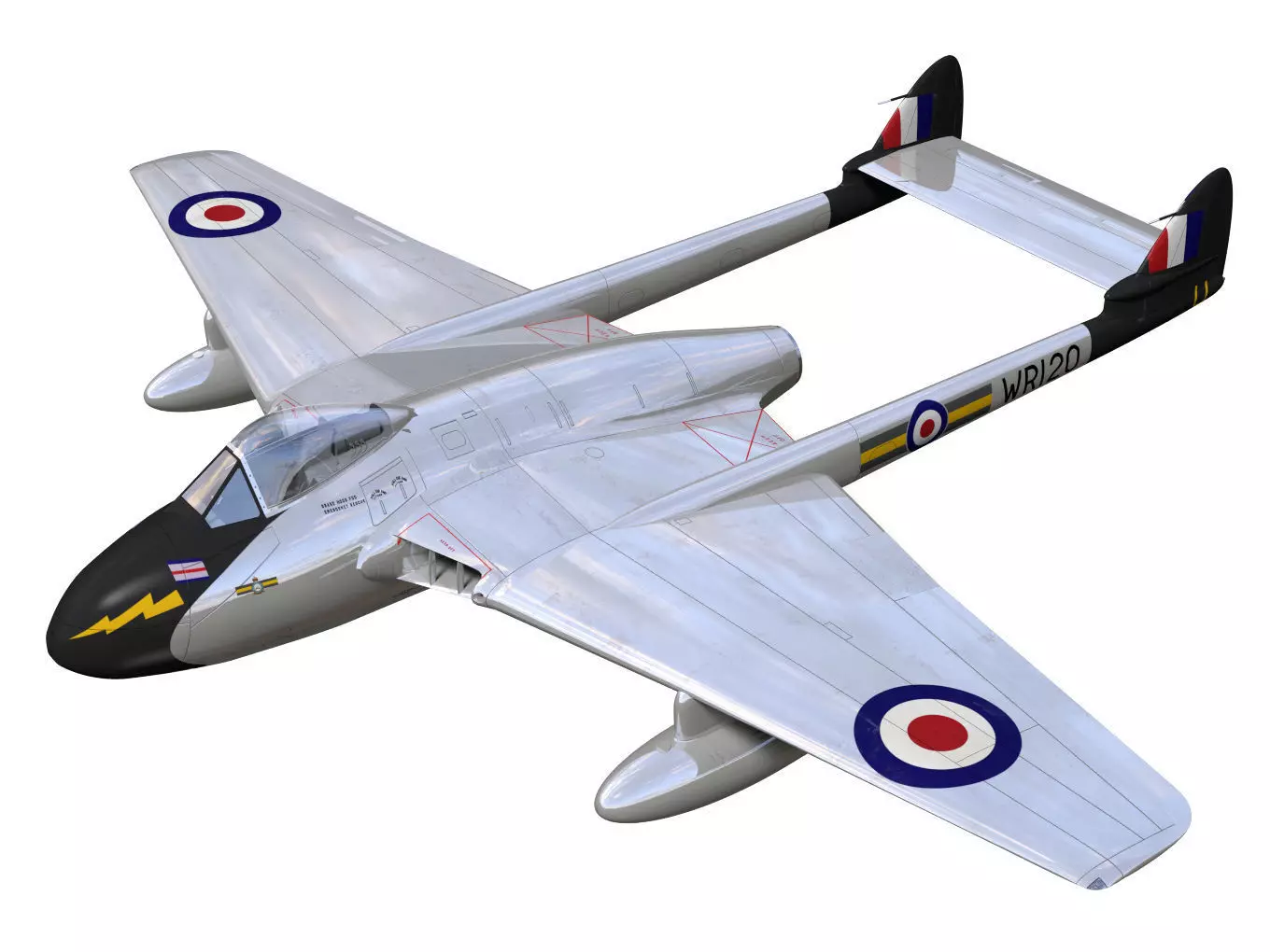 de Havilland DH100 Vampire FB Mk5 3D model_0