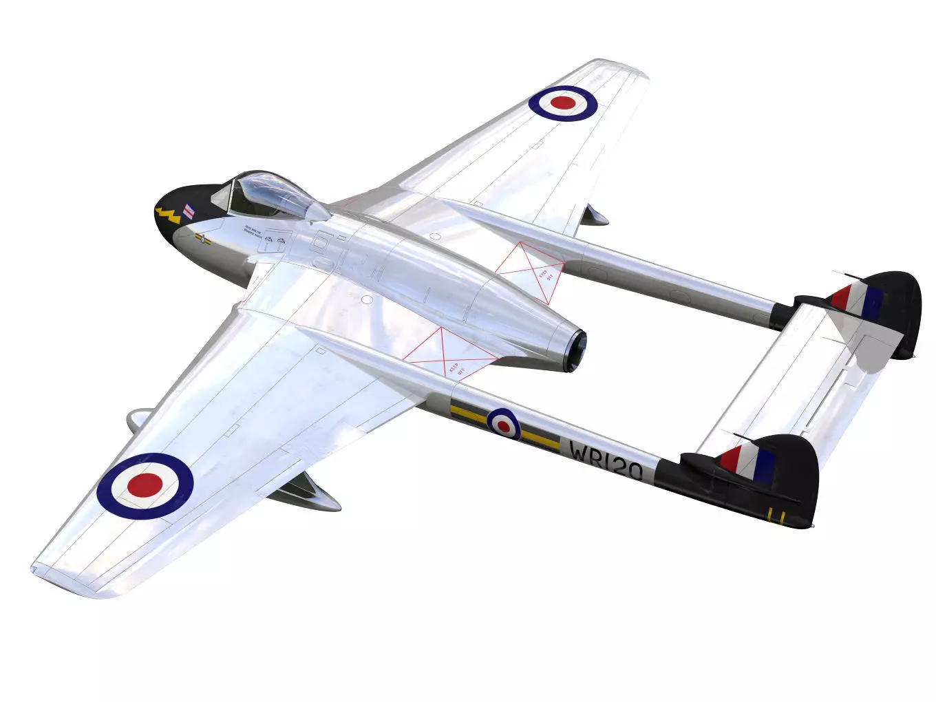 de Havilland DH100 Vampire FB Mk5 3D model_1