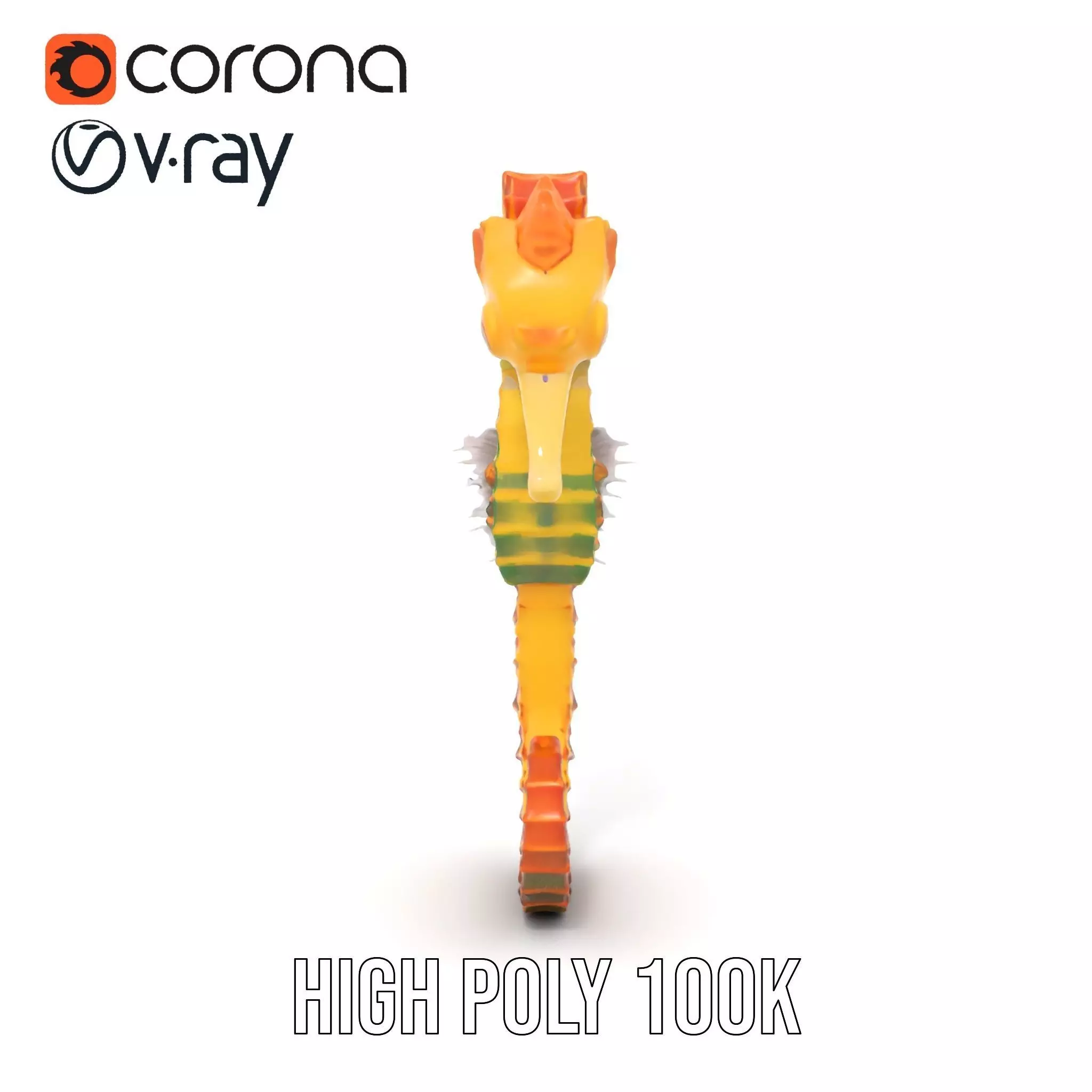 Vibrant Seahorse model pack Low-poly 3D model_20
