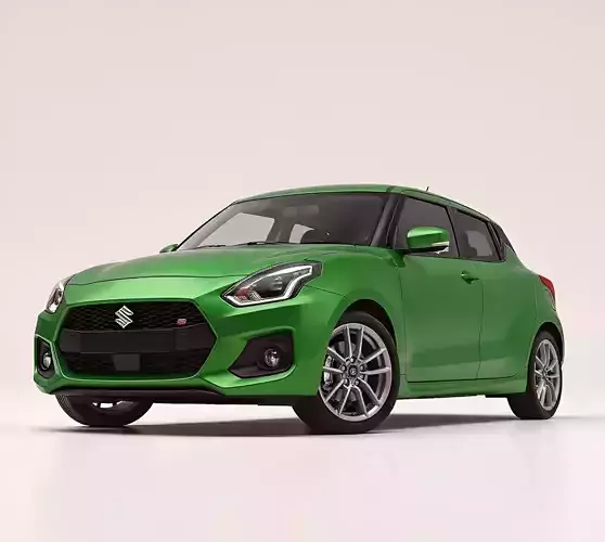 Suzuki Swift Sport Low-poly 3D model 2