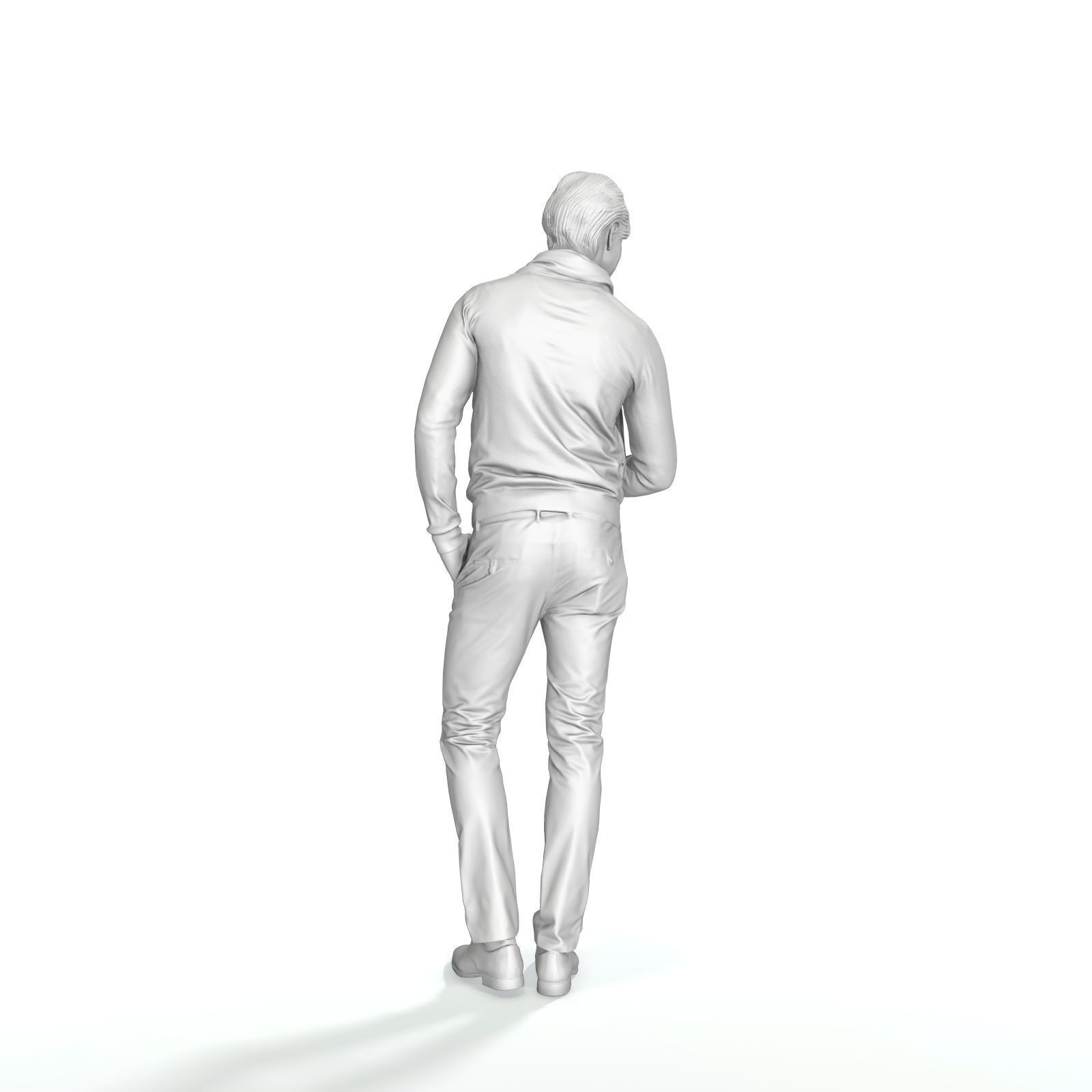 Classy Dressed Smiling Standing Man - CMan0323-HD2-O02P01-S Low-poly 3D model_12