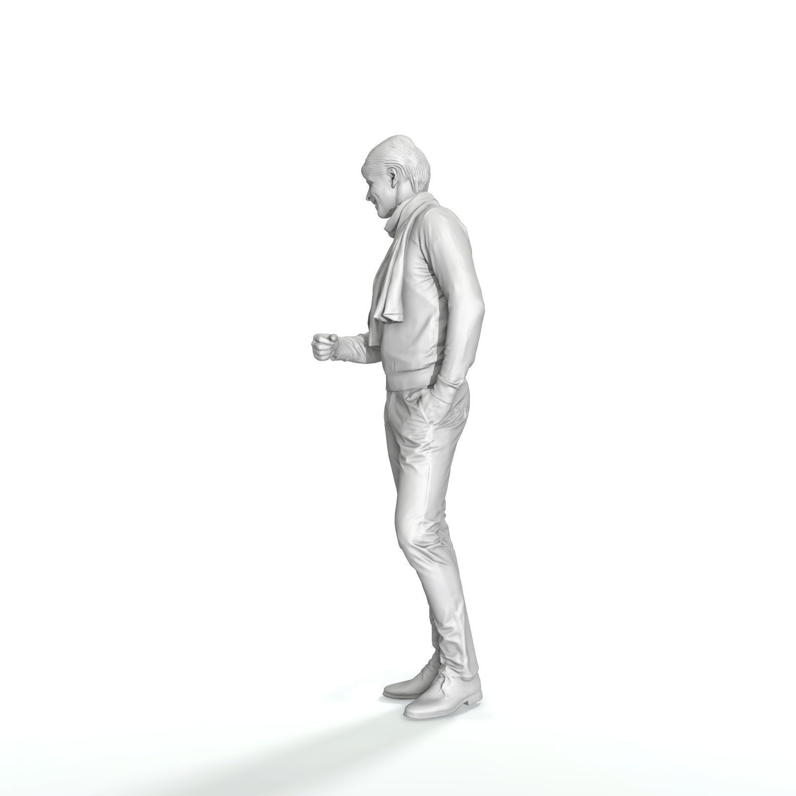 Classy Dressed Smiling Standing Man - CMan0323-HD2-O02P01-S Low-poly 3D model_14