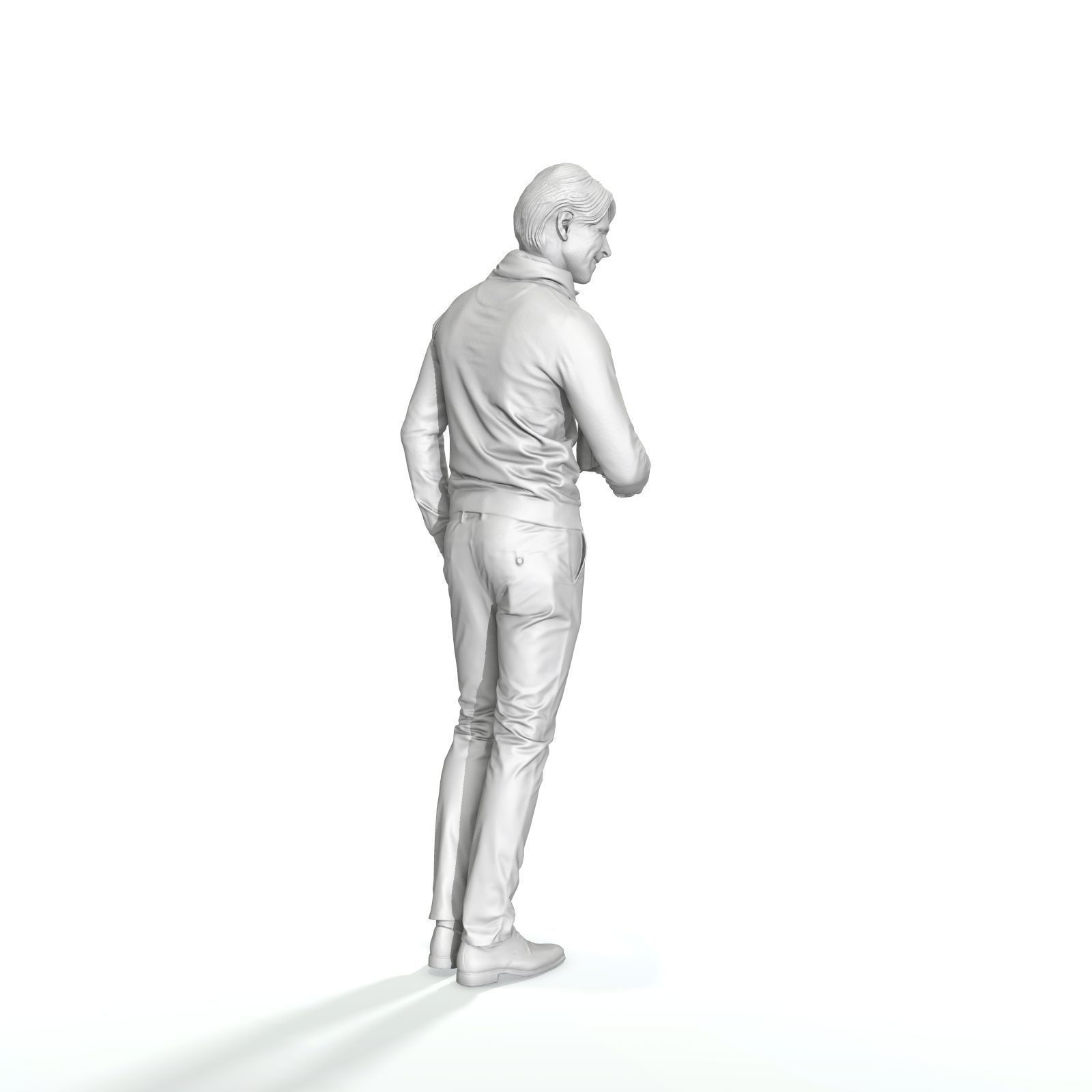 Classy Dressed Smiling Standing Man - CMan0323-HD2-O02P01-S Low-poly 3D model_11