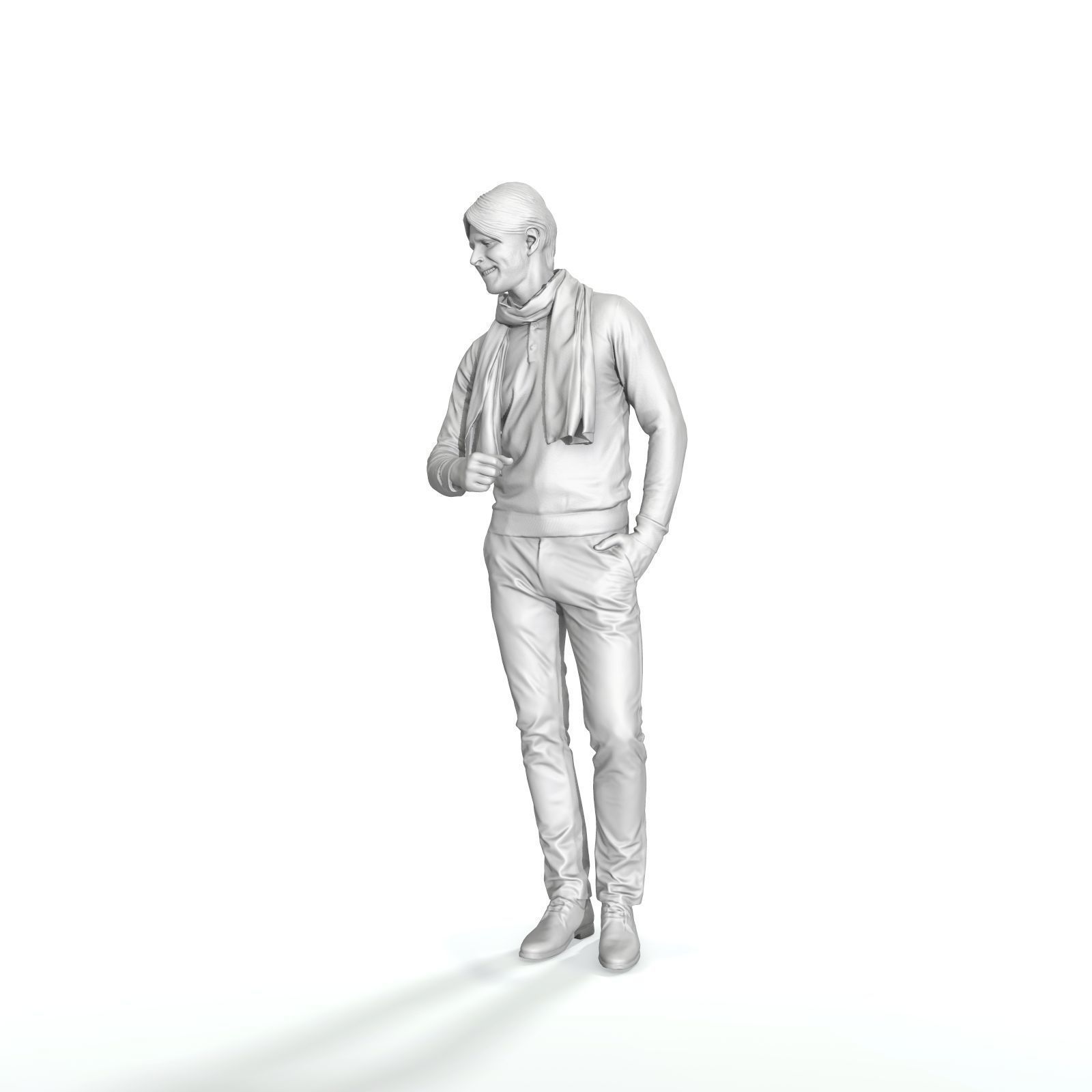 Classy Dressed Smiling Standing Man - CMan0323-HD2-O02P01-S Low-poly 3D model_15