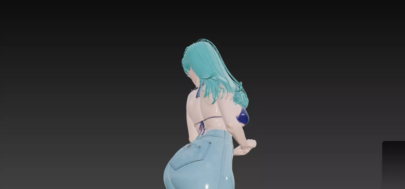 Stylish Blue Look 3D print model_4