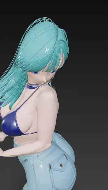 Stylish Blue Look 3D print model_1