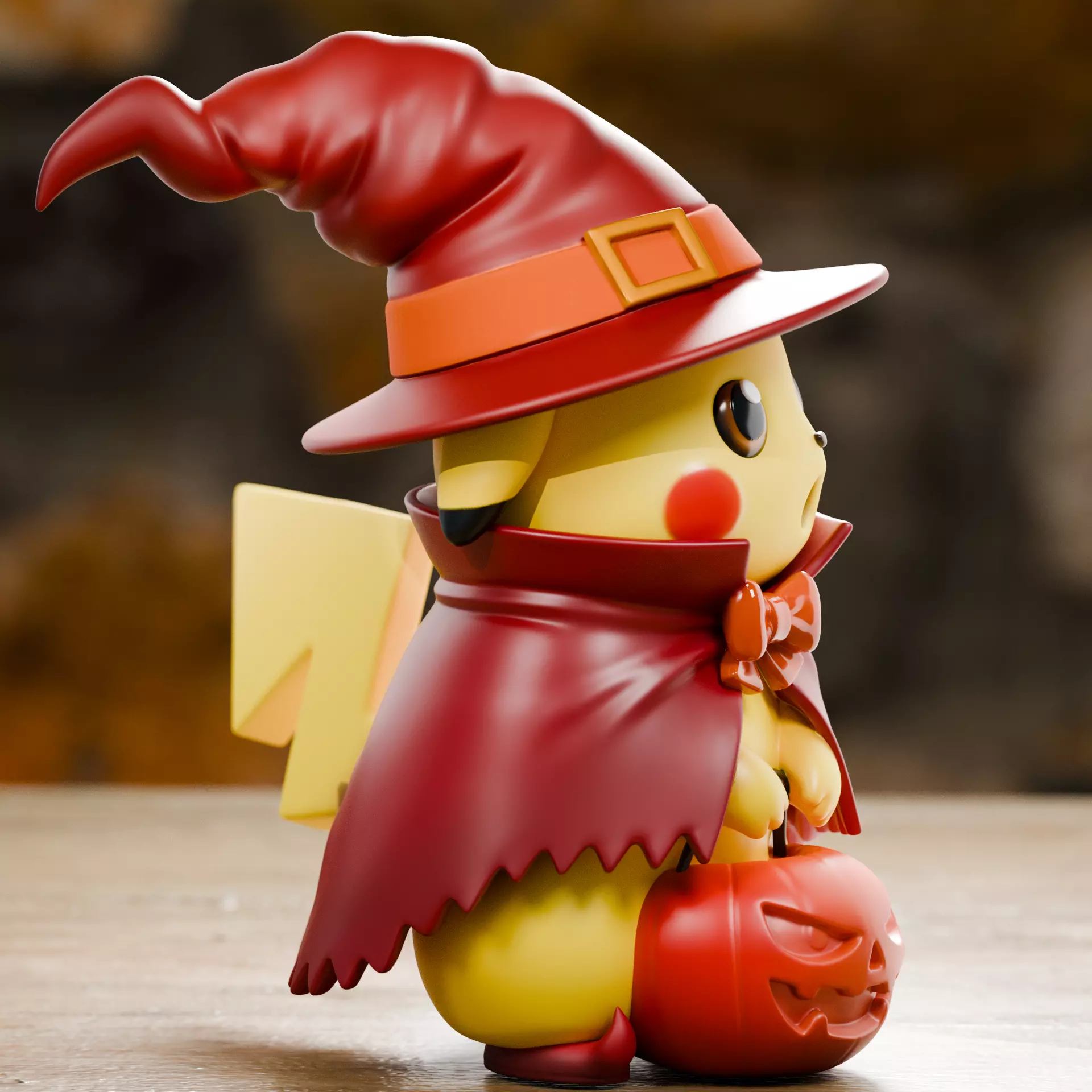 Pikachu Halloween 3D print model_2