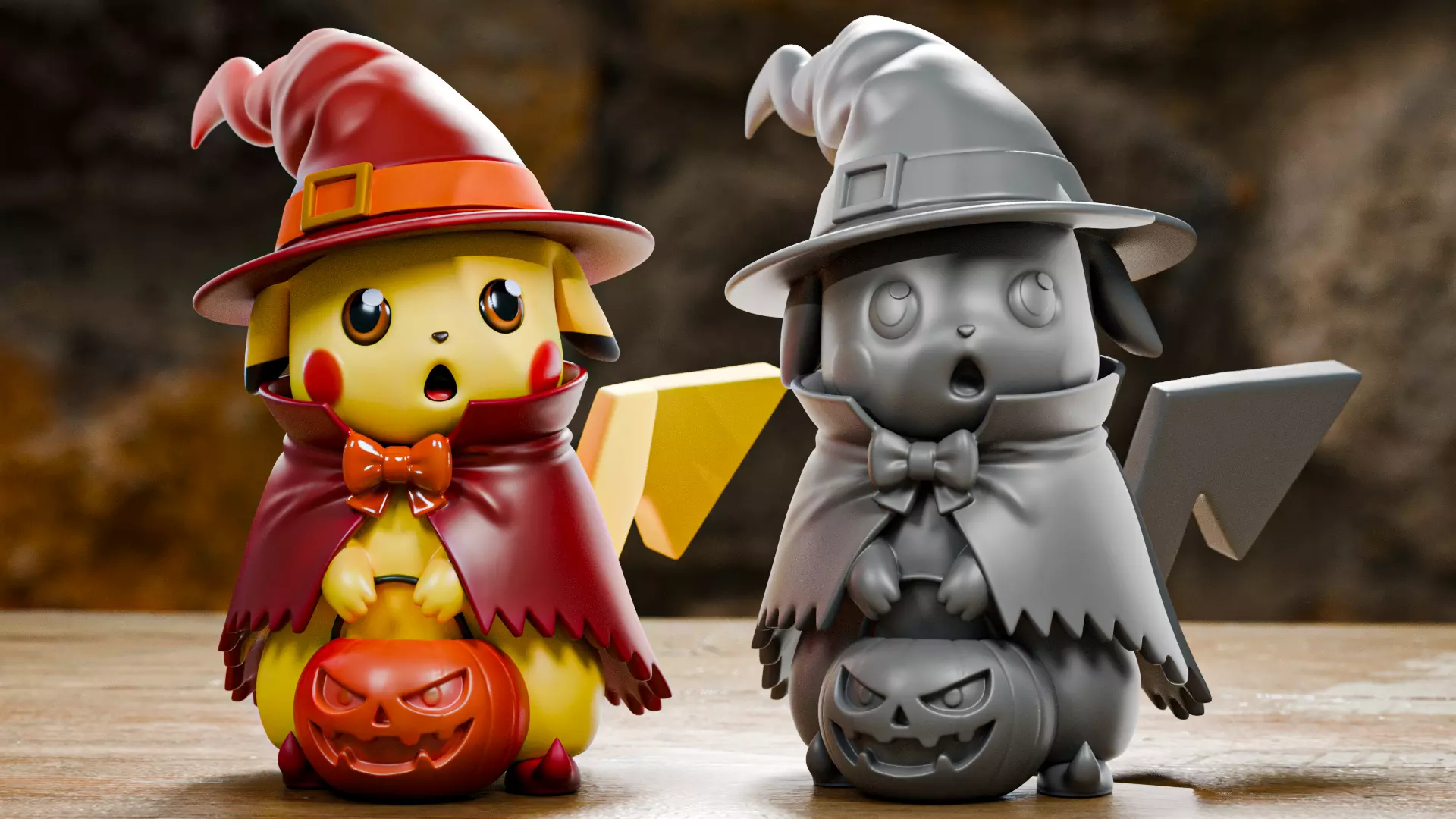 Pikachu Halloween 3D print model_0