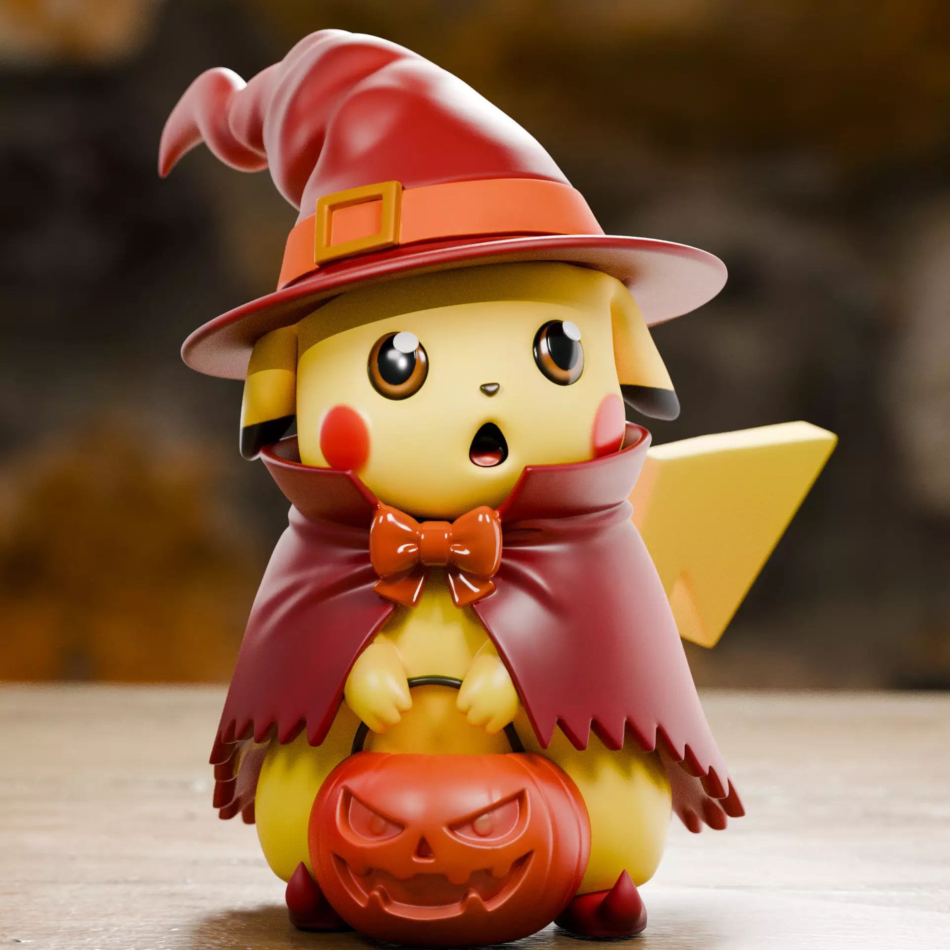 Pikachu Halloween 3D print model_1