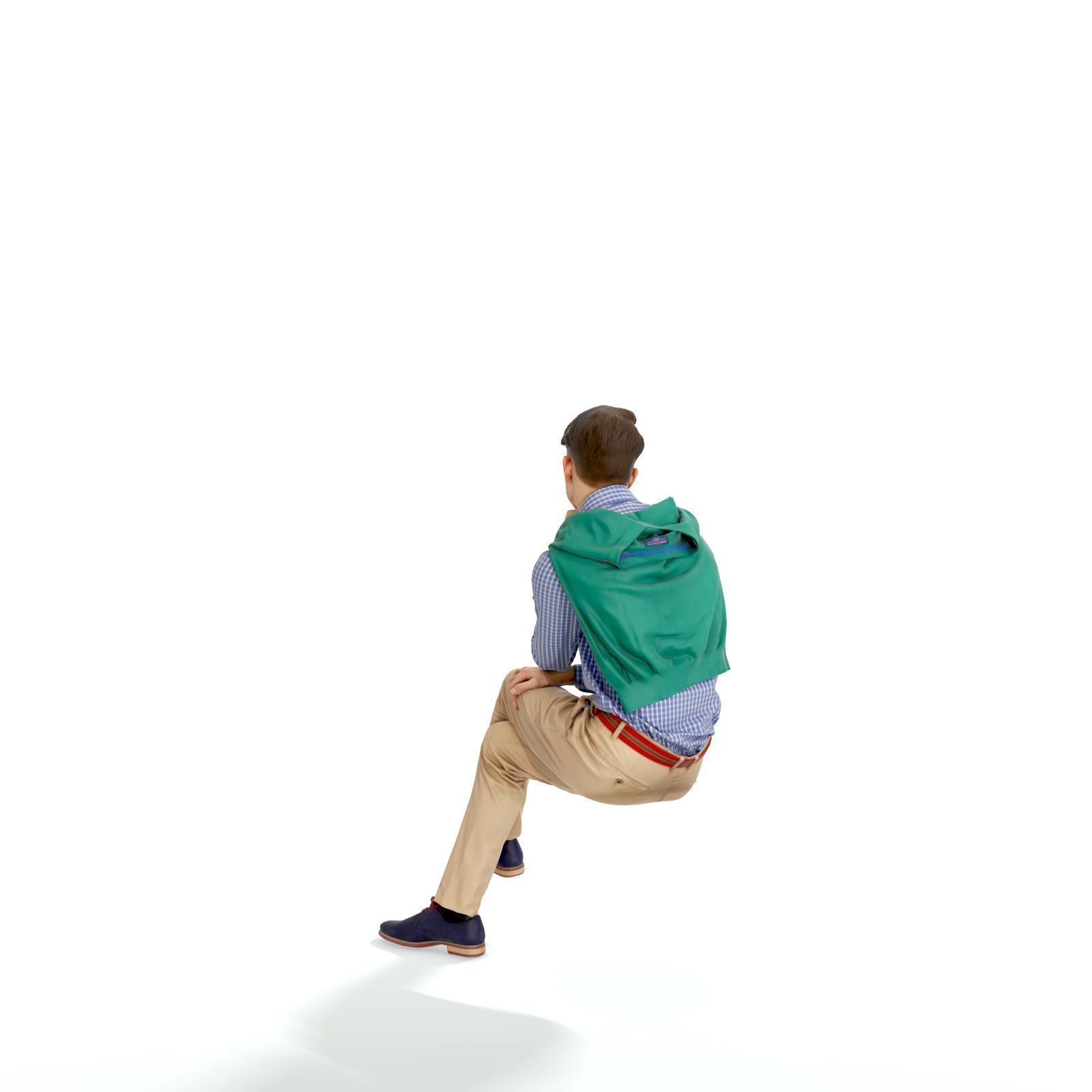 Classy Sitting Man CMan0325-HD2-O01P01-S - 3D Human Low-poly 3D model_4