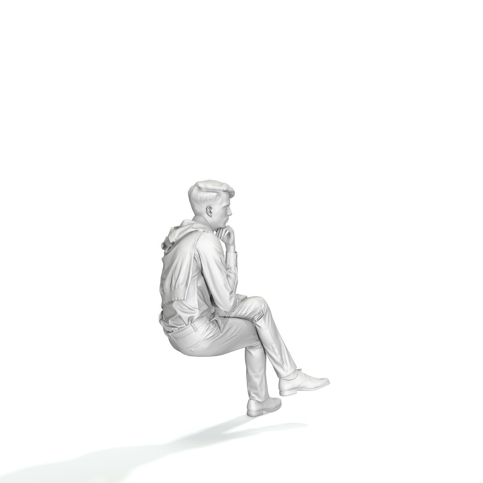 Classy Sitting Man CMan0325-HD2-O01P01-S - 3D Human Low-poly 3D model_10