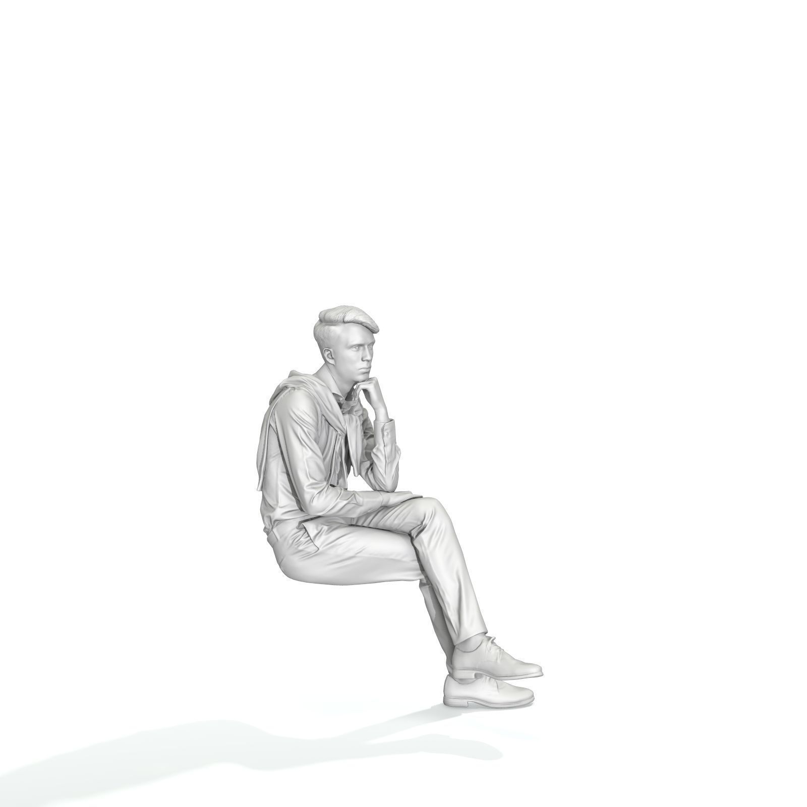 Classy Sitting Man CMan0325-HD2-O01P01-S - 3D Human Low-poly 3D model_9