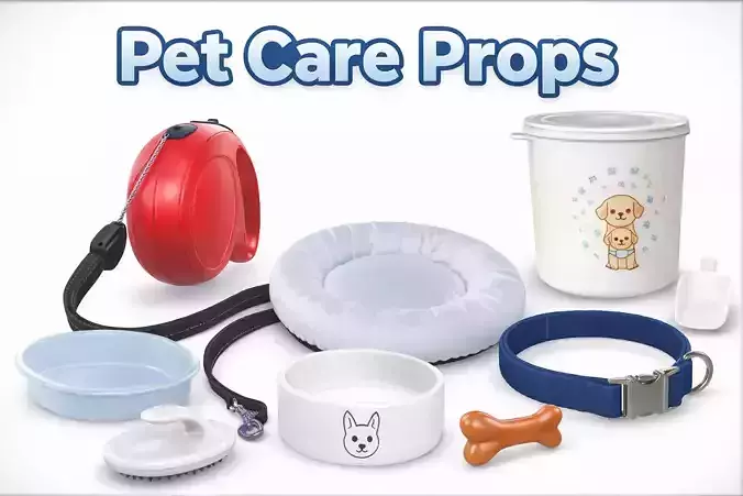 Pet Accessories Prop Low-poly 3D model