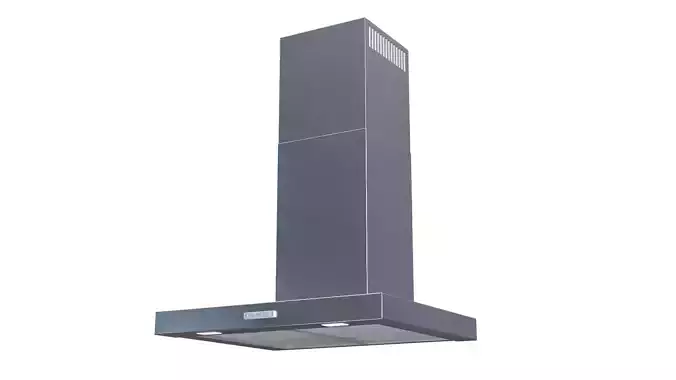 Extractor Chimney Hood 3D Model PBR Textures Low-Poly High-Poly