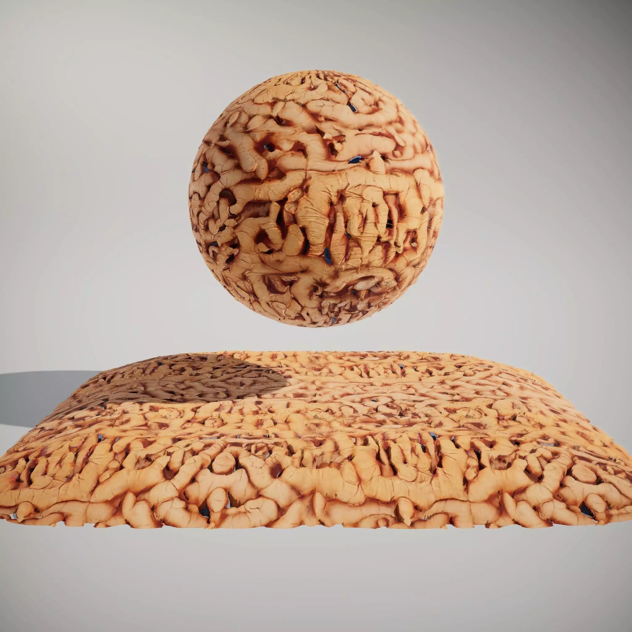 HQ PBR Textures Set Organic Roots Knotty Texture_4