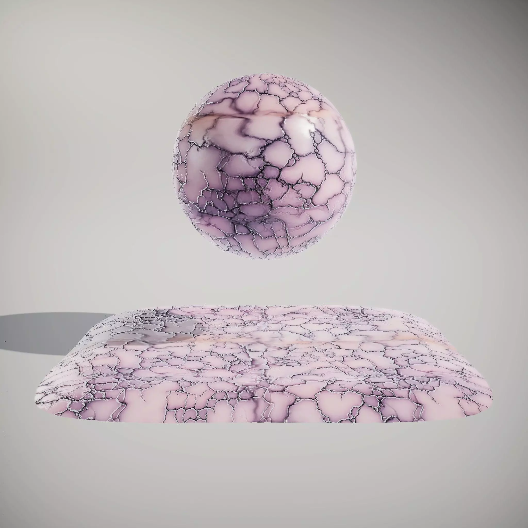 Marble Pink Veined HQ PBR Textures Set Texture_3