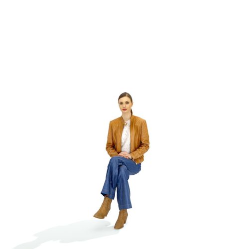 Sitting Casually Dressed Woman - CWom0326-HD2-O03P01-S Low-poly 3D model
