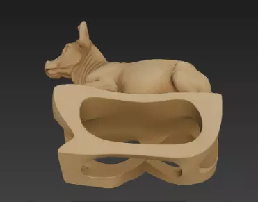 Sacred Serenity Cow Pen Holder Design 3D print model_17