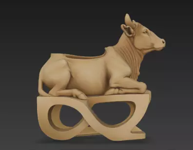 Sacred Serenity Cow Pen Holder Design 3D print model_7