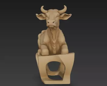 Sacred Serenity Cow Pen Holder Design 3D print model_4
