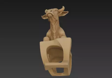 Sacred Serenity Cow Pen Holder Design 3D print model_19