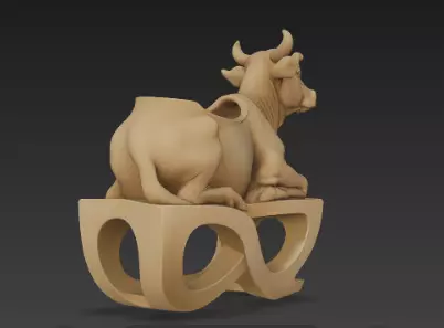 Sacred Serenity Cow Pen Holder Design 3D print model_9