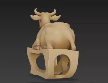 Sacred Serenity Cow Pen Holder Design 3D print model_12