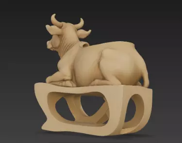 Sacred Serenity Cow Pen Holder Design 3D print model_13