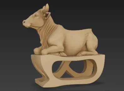 Sacred Serenity Cow Pen Holder Design 3D print model_2