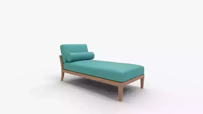 Fabric Chaise Lounges Single Sofa Chair Rolled Accent Pillow