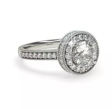 Round diamond engagement ring 3D print model_5