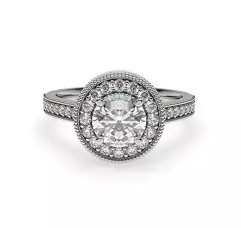 Round diamond engagement ring