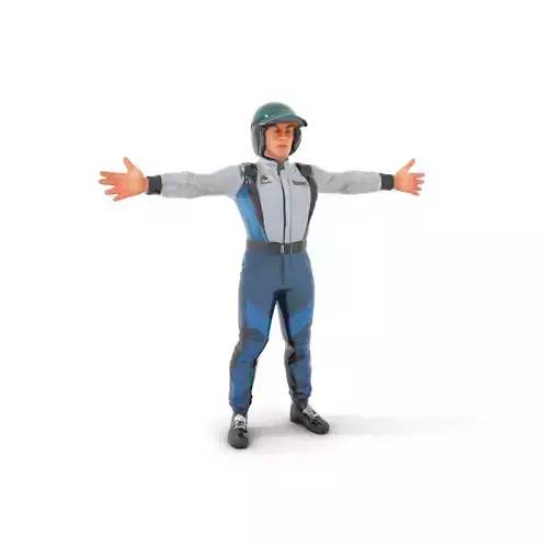 Blue Racing Jumpsuit model pack Low-poly 3D model