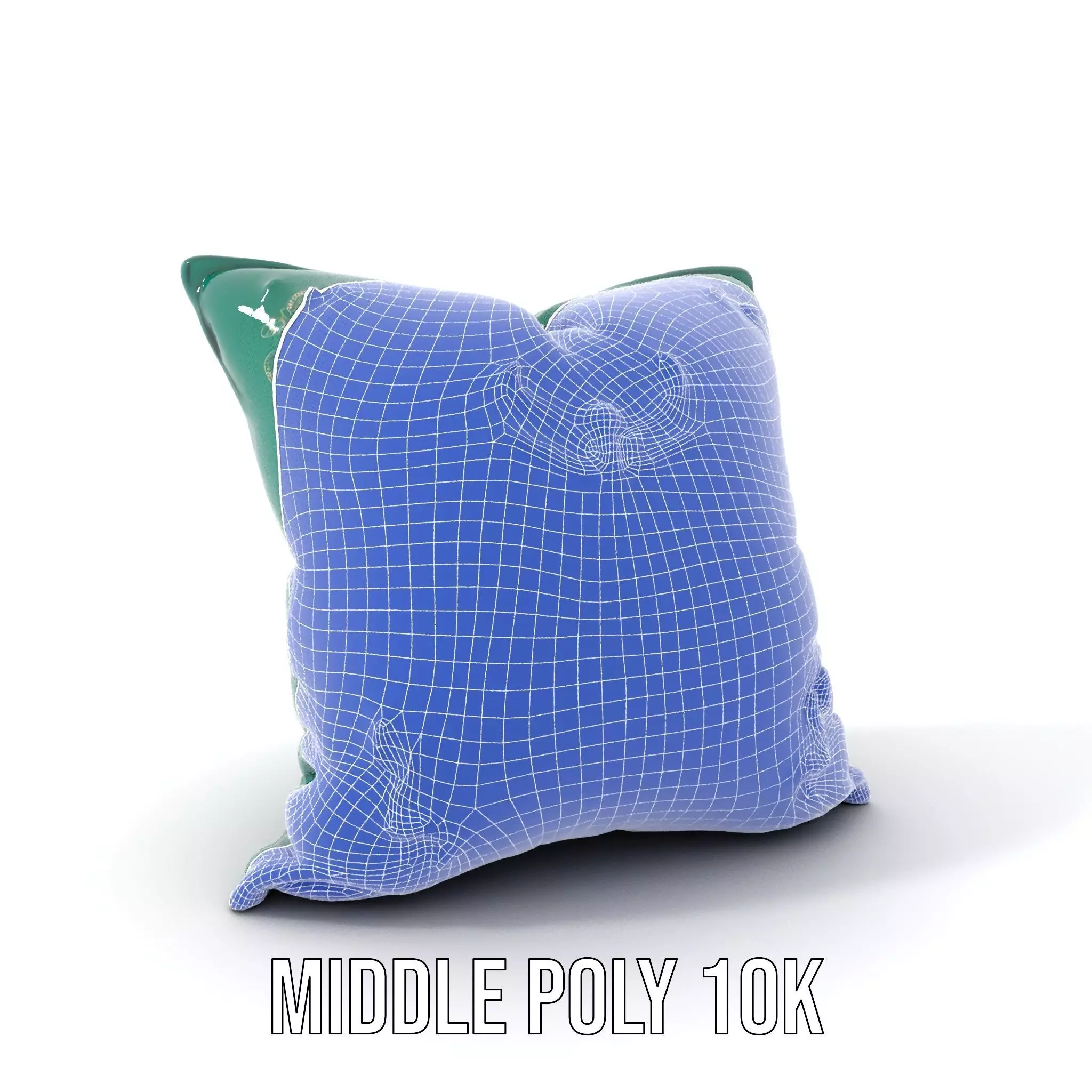 Emerald Embroidered Cushion model pack Low-poly 3D model_11