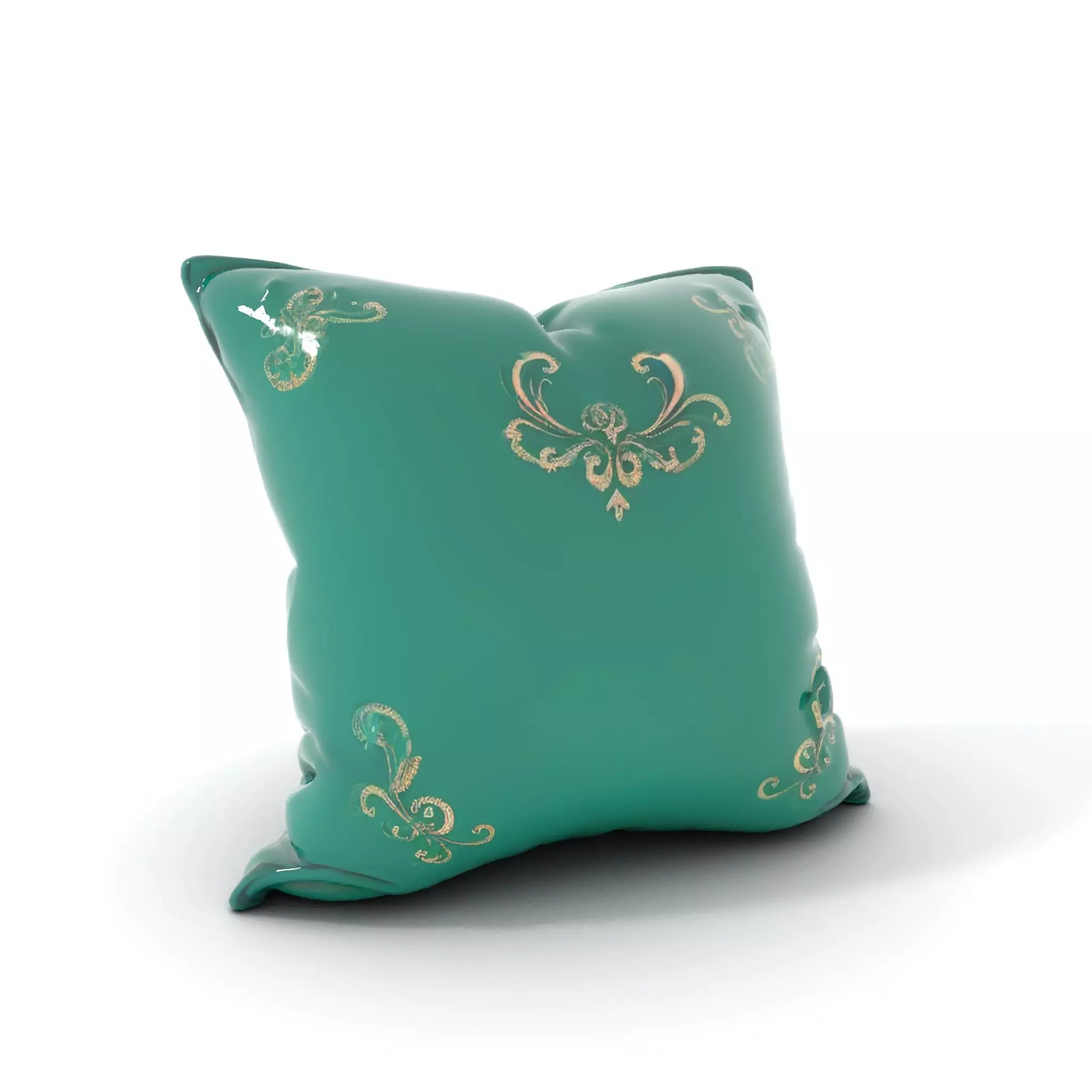 Emerald Embroidered Cushion model pack Low-poly 3D model_5