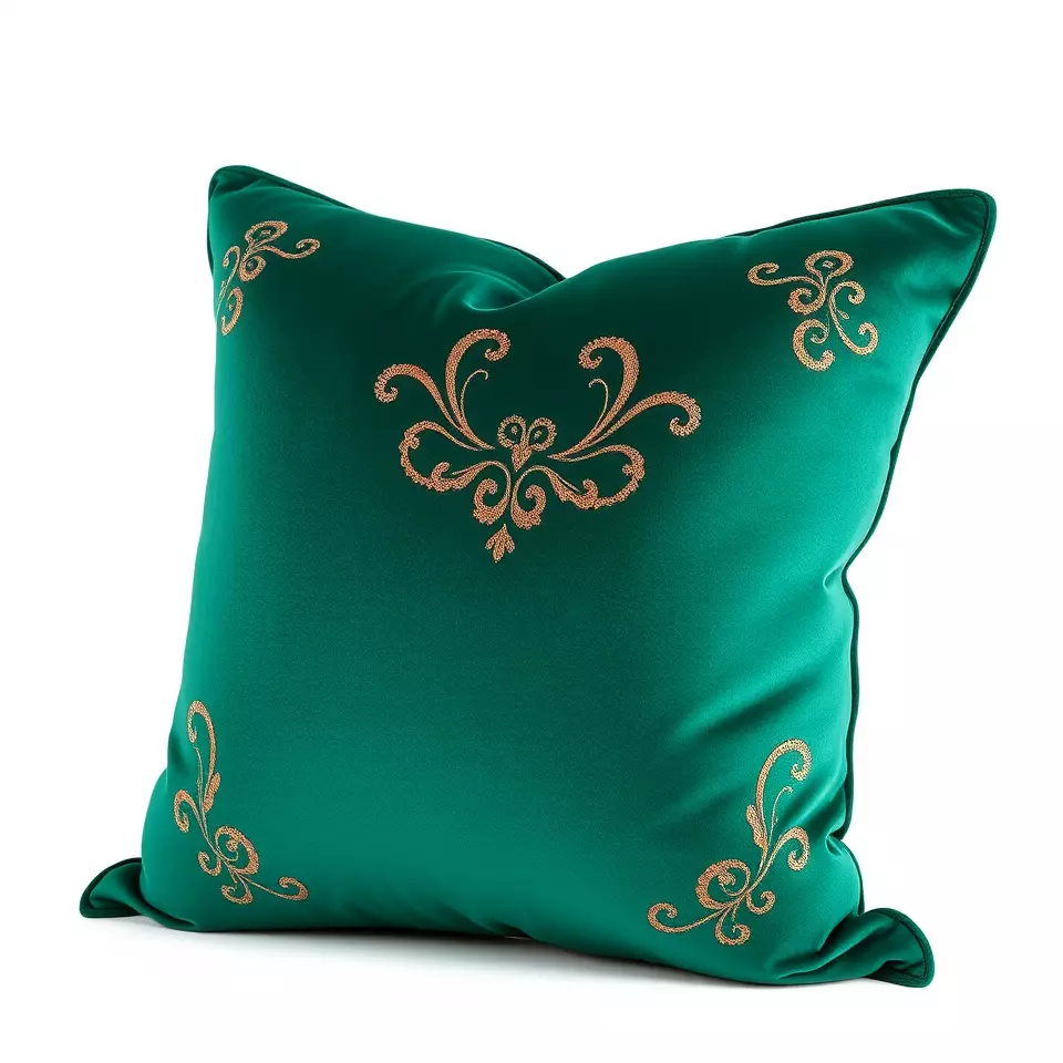 Emerald Embroidered Cushion model pack Low-poly 3D model_2